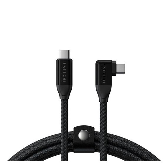 Кабель угловой Satechi Right Angle USB-C - USB-C 1 м 240W PD (AP-YCR100K) черный