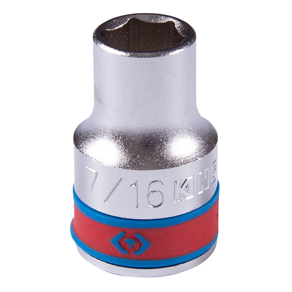 KING TONY (433514S) Головка торцевая стандартная шестигранная 1/2&quot;, дюймовая 7/16&quot;