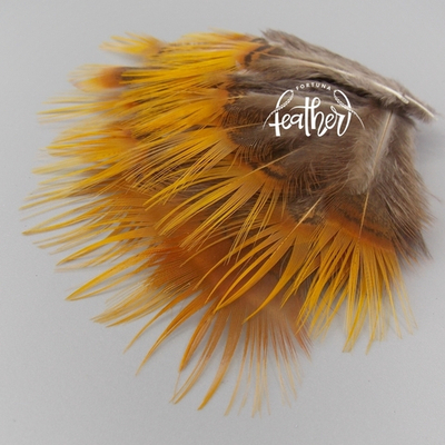 Перо фазана покровное натуральное Yellow Tips (20 шт)