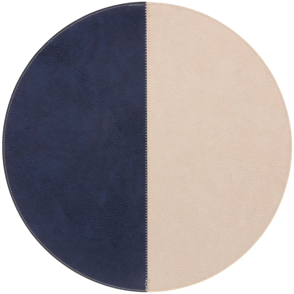 Салфетка на стол 37см «Марс» бежево-синяя