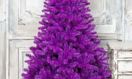 Ель искусственная фиолетовая «Искристая» высота 240 см (2.4 м)