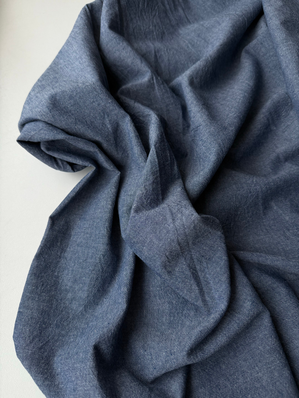 Вареный хлопок 250см. Синий