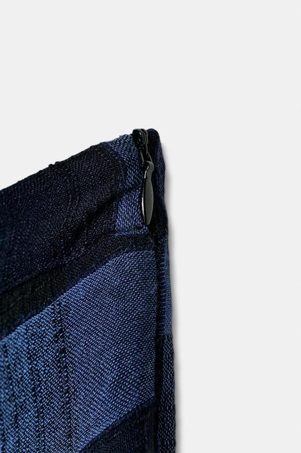 ZARA ЮБКА МИДИ В КЛЕТКУ, МОРСКОЙ ЯРКО-СИНИЙ