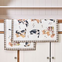 НАБОР ПОЛОТЕНЕЦ ИЗ 2-Х ШТ "ДРУЖБА",40Х60СМ, 100% ХЛОПОК, ТВИЛ