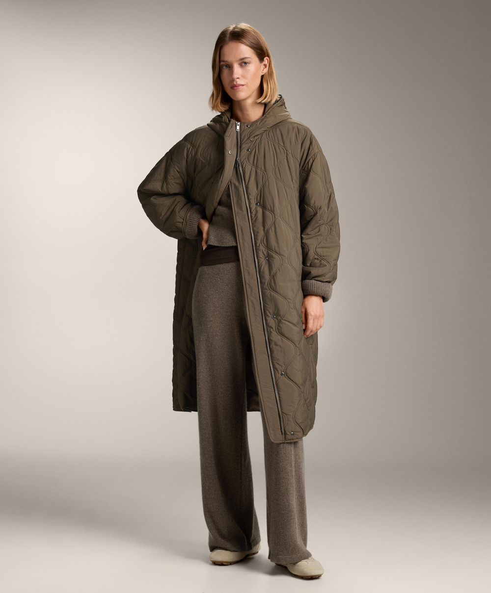 OYSHO Брюки прямого кроя из 100% кашемира, серо-коричневый