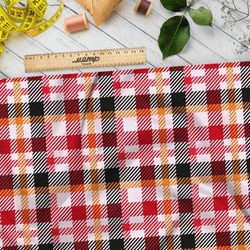 Ткань дюспо клетчатый узор