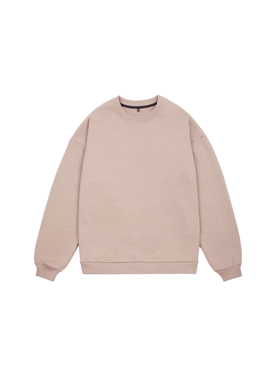 Свитшот оверсайз, без начеса (бежевый)