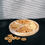 Деревянная тарелка с секциями (менажница) из кедра для подачи блюд и закусок