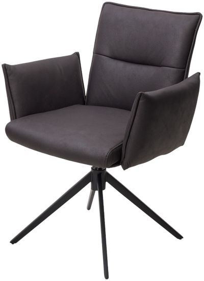 Стул DEAN 360 град.поворот. Темно-серый экокожа Maison 99# / Черный