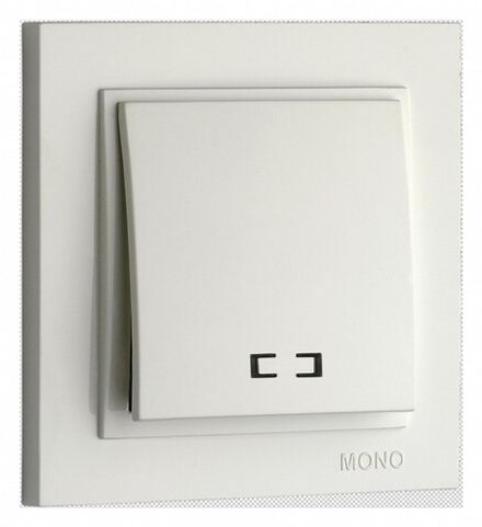 Выключатель одноклавишный с подсветкой Mono Electric Despina 102-190025-101