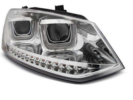 Фары передние U-LED LIGHT CHROME для VW POLO 6R 09-03.14