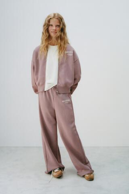 ZARA БОМБЕР ИЗ ФЛИСА, ПУДРОВО-РОЗОВЫЙ