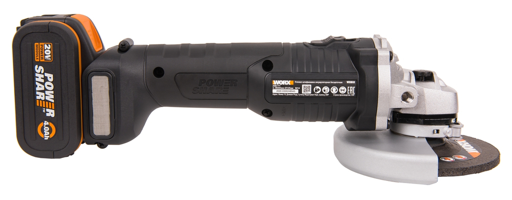 Угловая шлифмашина аккумуляторная WORX WX812
