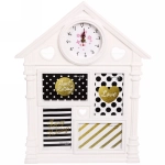 Фоторамка-коллаж с часами 52*42см «Дом» цвет белый, на 4 фото, пластик