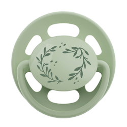 NIP Соска пустышка, латекс "Cherry Green", размер 1 (0-6), зелёный/коричневый