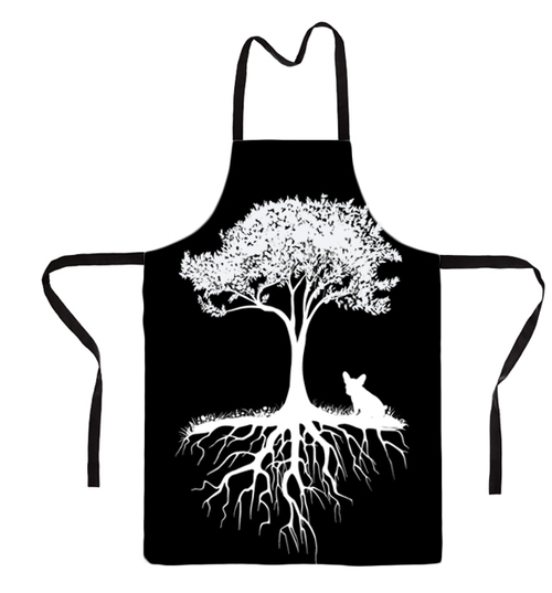 Фартук "Французский бульдог у дерева"