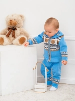 Костюм вязаный для малышей для новорожденных "Мишки"