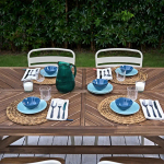 Стол+6 стульев садовый - NORRMANSÖ / NORRMANSÖ IKEA/ НОРРМАНСО ИКЕА, 220х100х74 см, белый/коричневый