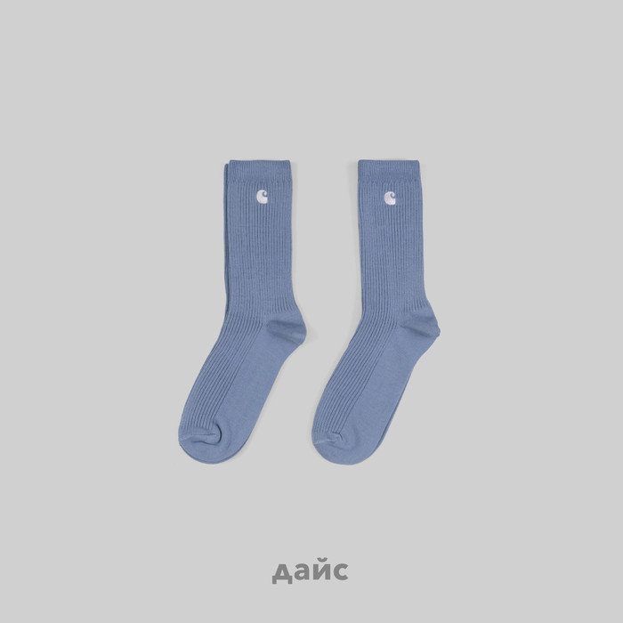 Носки Carhartt WIP Madison 2 Pack Socks артикул:I030923_frosted_blue - купить в магазине Дайс