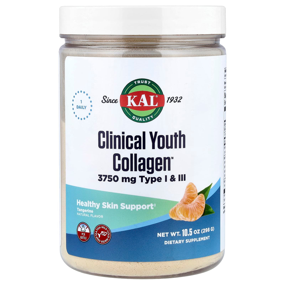 KAL, Clinical Youth Collagen ™, мандарин, 298 г (10,5 унции)