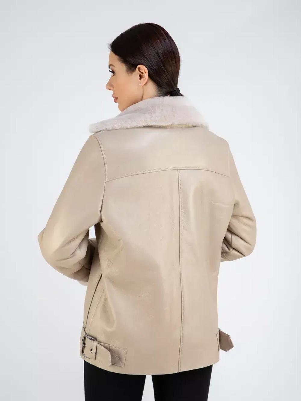 Дубленка авиатор натуральная зимняя