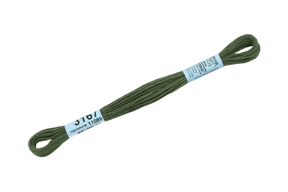 Мулине "Gamma", 100% хлопок , 8 м, №3167
