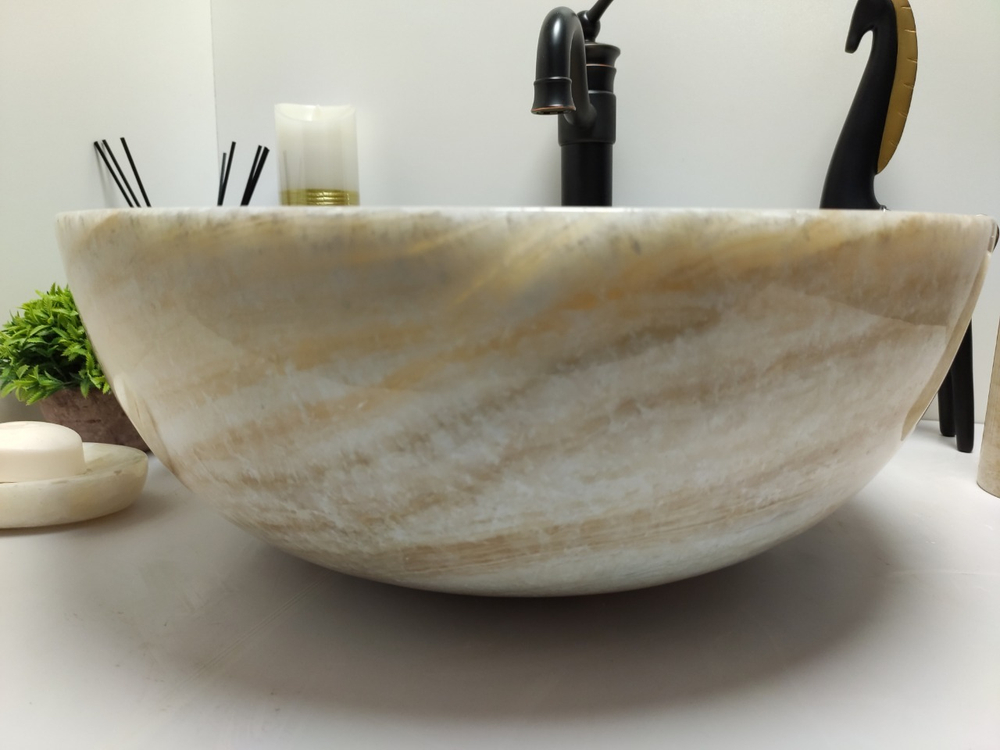 Раковина из оникса Bowl Yellow TinLip BO-60505 45*45*17