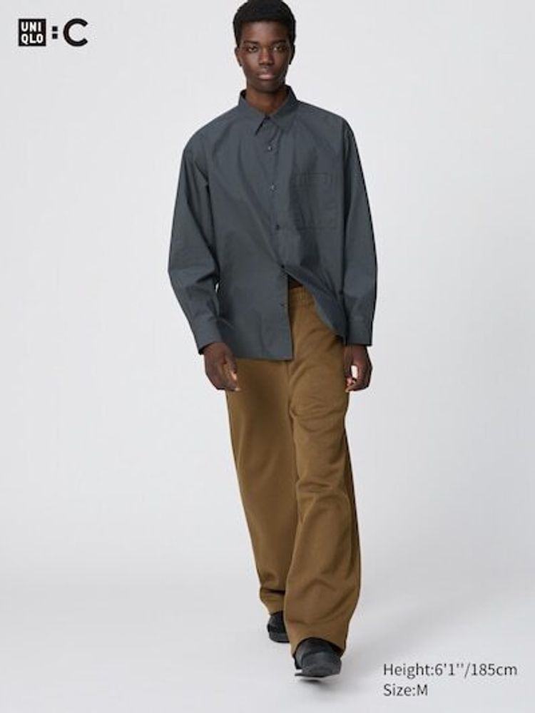 UNIQLO БРЮКИ ШИРОКОГО КРОЯ, КОРИЧНЕВЫЙ