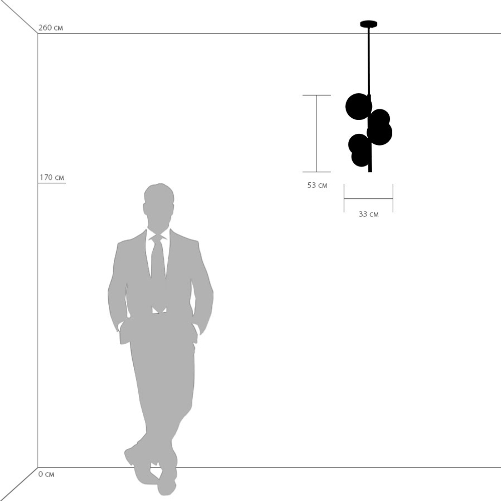 815053 Люстра CROCO 5х40W E14 ЛАТУНЬ