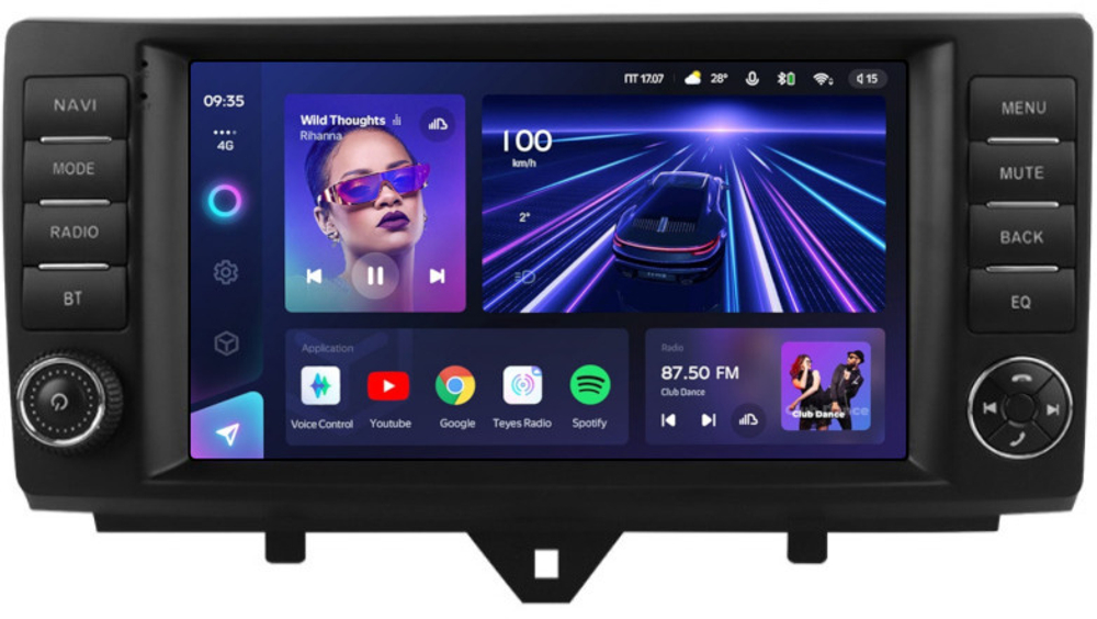 Магнитола для Smart ForTwo W451 2012-2015 (рамка с крутилками и кнопками) - Teyes CC3L на Android 10, 8-ядер, CarPlay, 4G SIM-слот