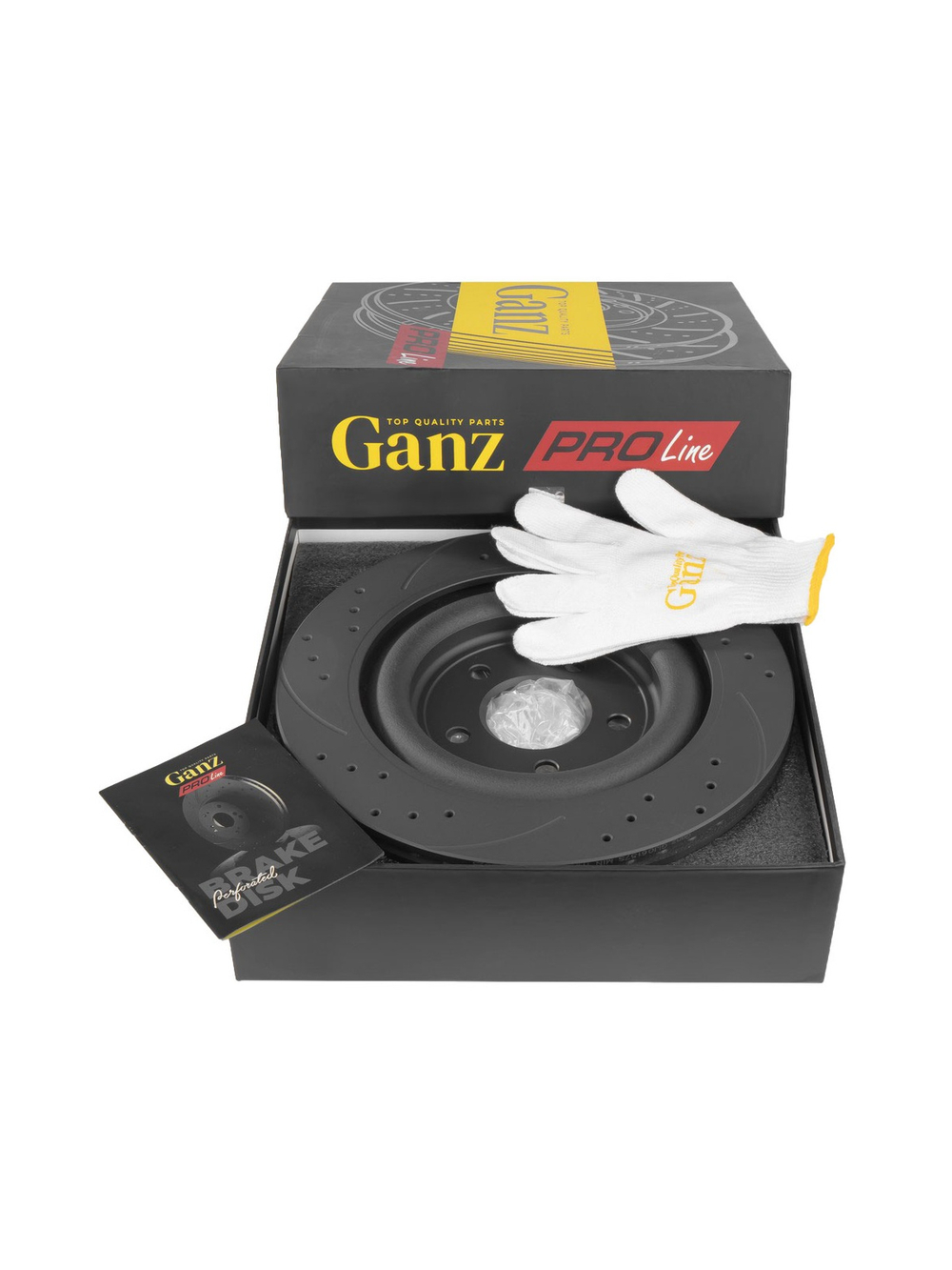 Диск тормозной задний перфорированный PRO-LINE с покрытием комплект JAGUAR XF 08-> GANZ GIJ06157S