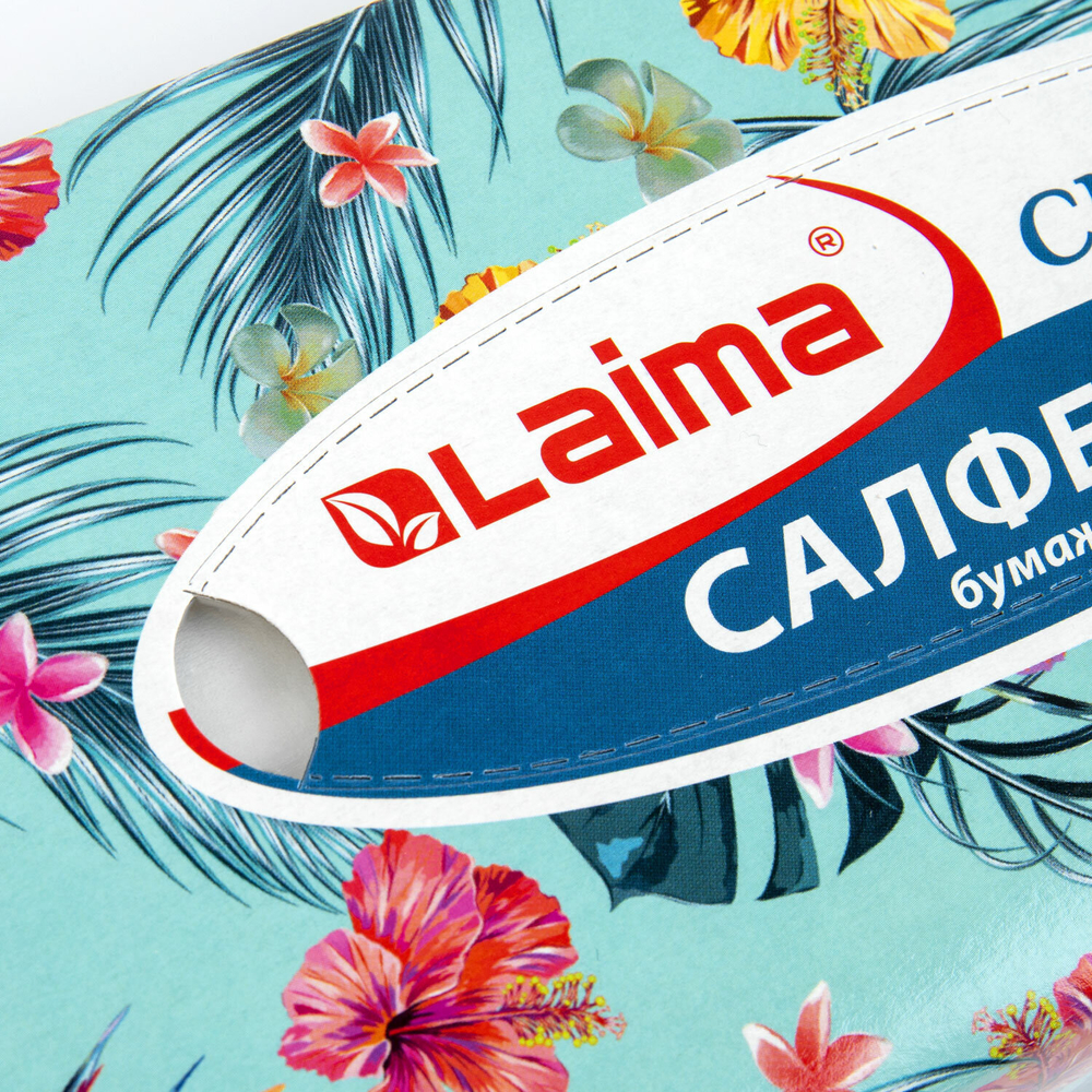 Салфетки косметические 100 шт. в картонном боксе 2-слойные LAIMA "Everyday" 20х20 см (10 штук в упаковке)