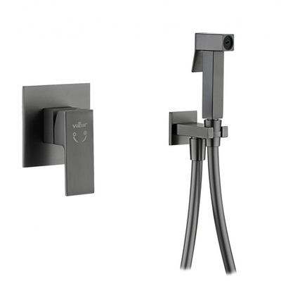 393553-G Комплект скрыт. монтажа для биде квадрат. (ГРАФИТ) ViEiR  (10/1шт)