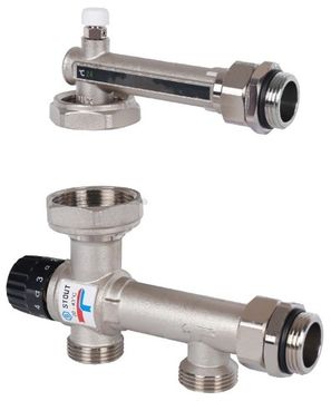 Насосно-смесительный узел Stout SDG-0120-005000 без насоса с термостатическим клапаном 20-43°C