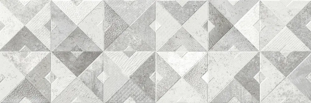 Настенная плитка ALMA Ceramica TWA11MAS017 Mars 60x20 белая / серая матовая под геометрию