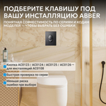 Кнопка смыва ABBER AC0125MB пневматическая, черная матовая