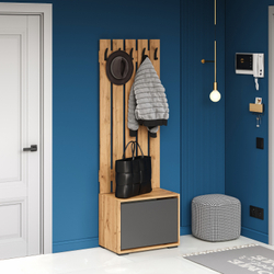 Обувница для прихожей DIWO Кострома 60х47х37 см дуб вотан, антрацит