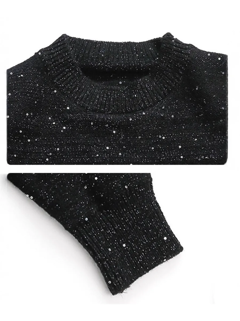 Костюм вязаный с пайетками