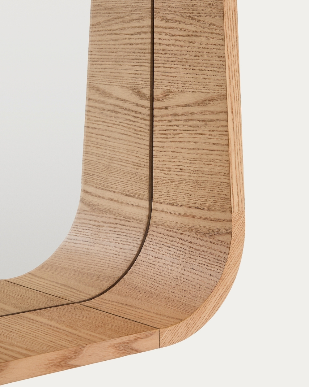 Salaya Зеркало в раме из ламинированной фанеры ясеня в натуральной отделке, 90 x 60