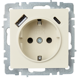 Розетка с заземлением  IEK BR-R14-16-U22-018-K10