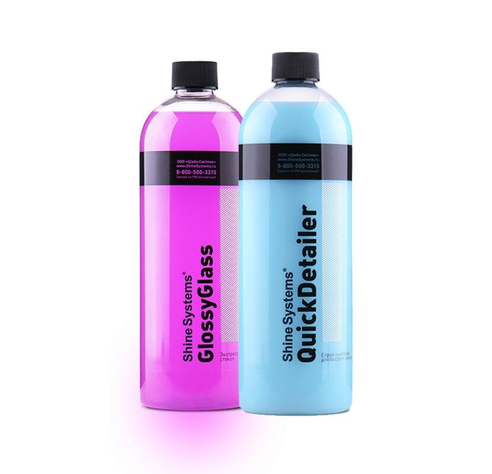 Shine Systems Набор для салона QuickDetailer+GlossyGlass 750мл