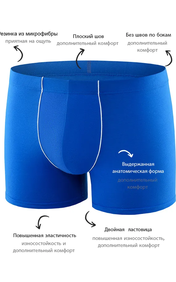 Мужские трусы BB02 Голубой