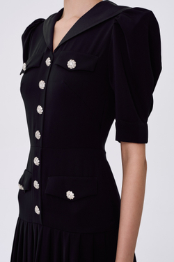 Платье Primavera (Примавера) черный с клапанами