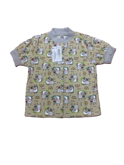 Кофточка короткий рукав на кнопках из кулирки 100% хлопок на рост 86 см