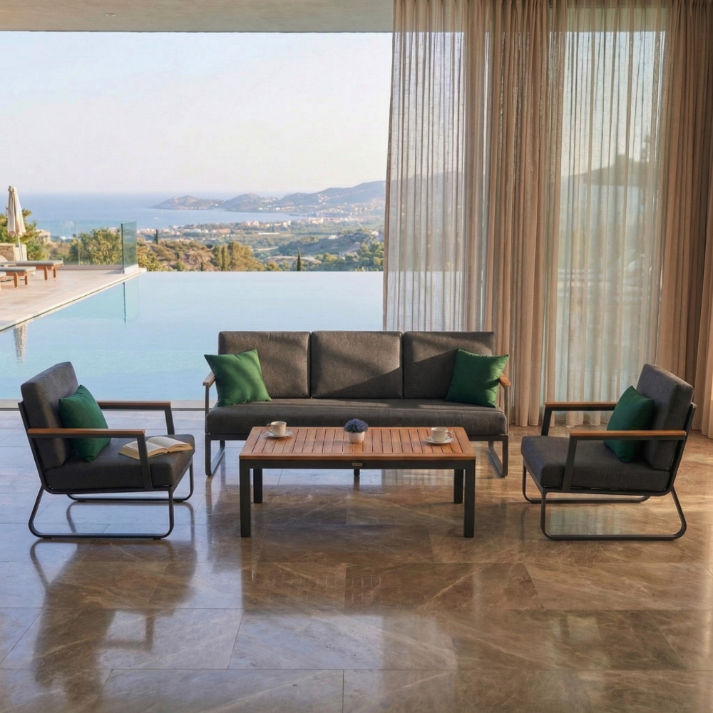 Лаунж зона Ideal Patio ЭСТИВО T с трехместным диваном - маренго