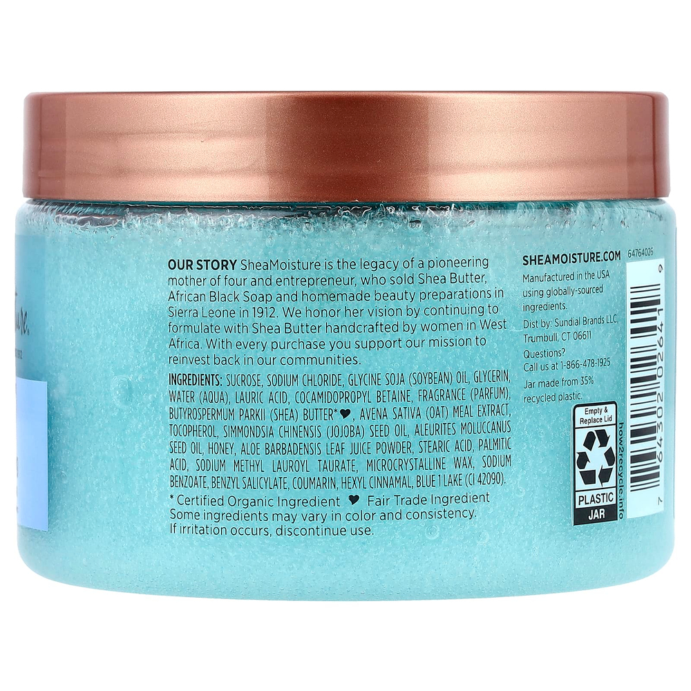 SheaMoisture, разглаживающий и отшелушивающий скраб с маслом ши, мед манука и овсянка, 340 г (12 унций)