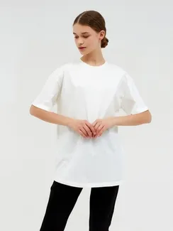 Футболка женская MINAKU: Оversize, цвет экрю, р-р 48