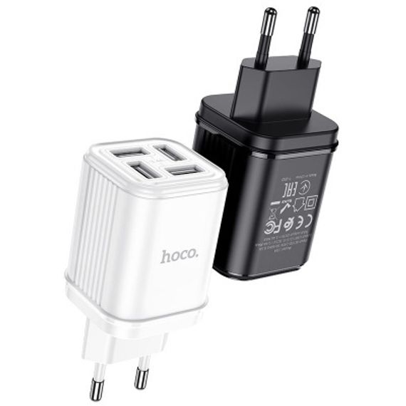 USB HOCO C84A 4USB 3.4A черный