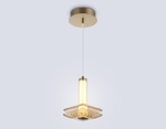 Светильник светодиодный подвесной LH31001 BS/TI латунь/янтарь 10W 3000K 150*150*240