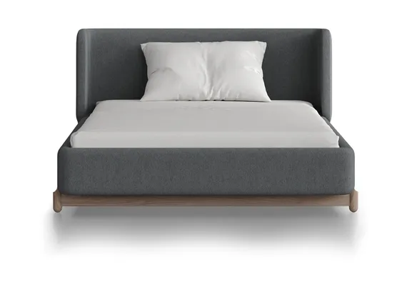 Кровать Basic спальное место 120*200 см (светло-серый, твид)